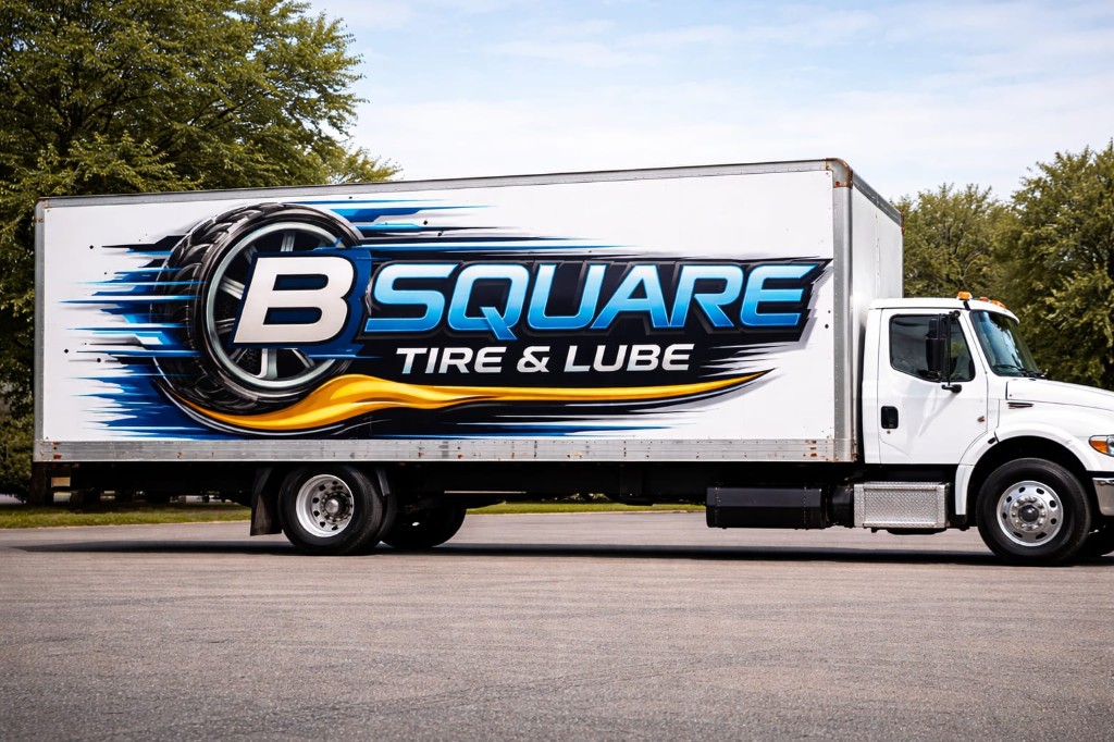 B Square Tire & Lube box truck